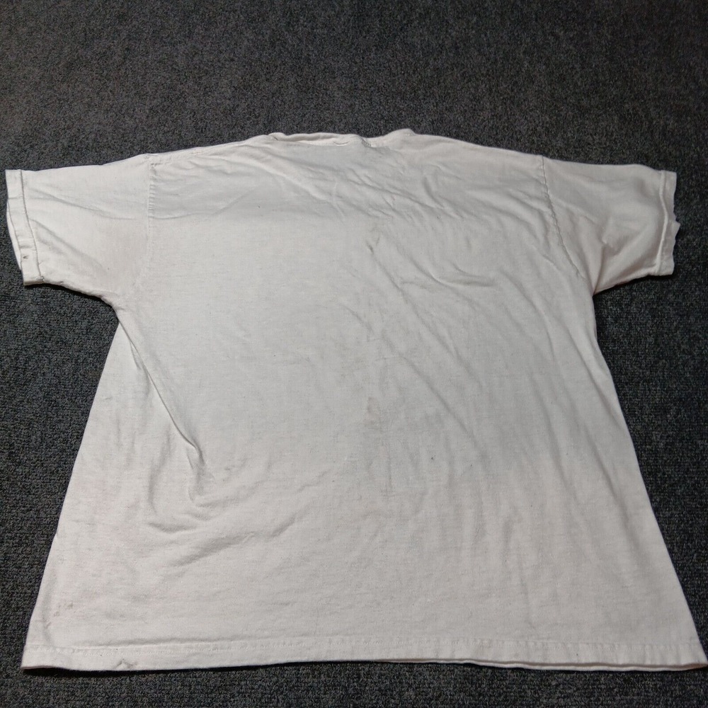 Vintage Novelty T Shirt Adult XL White Drunk Moose Humping Log Funny - Picture 7 of 9